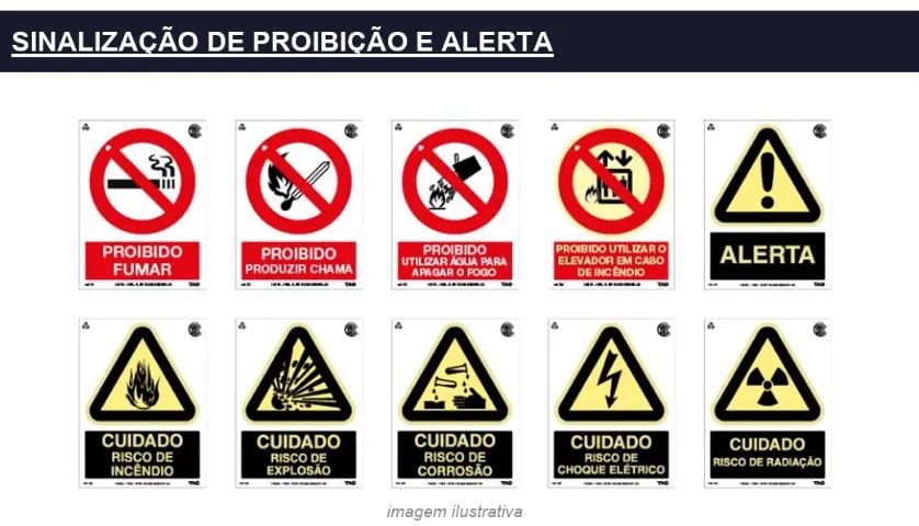PLACA DE SINALIZAÇÃO DE INCENDIO FOTOLUMINESCENTE