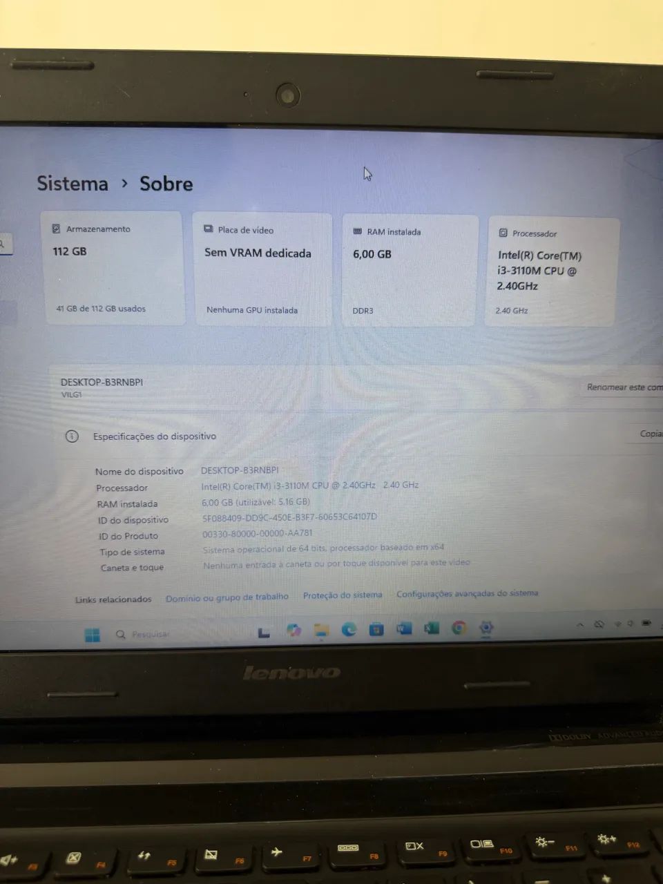 Notebook Lenovo G400s Intel Core i3 3ª - Foto 3