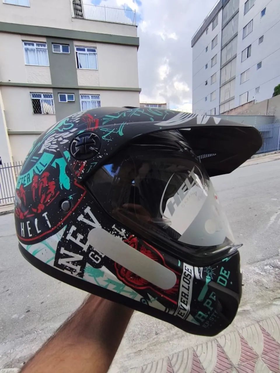 Capacete Cross Vison Glass Dusty MEGA BARATO! - Foto 4