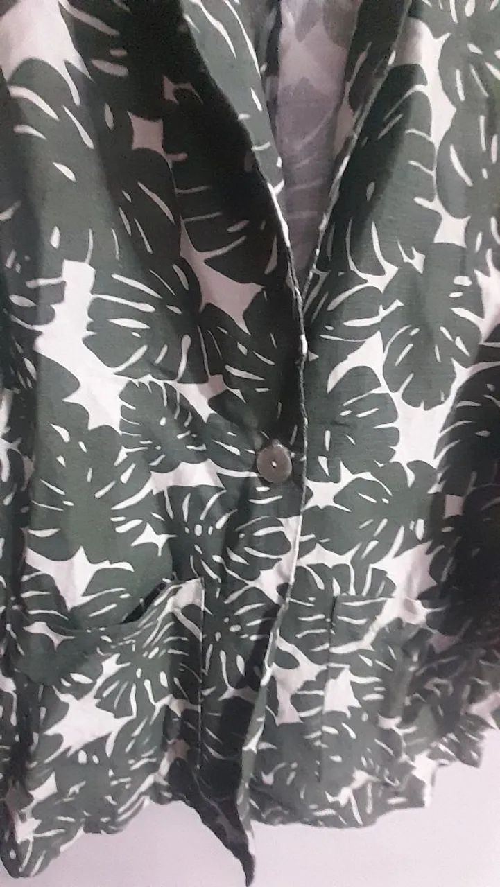 Blazer de linho da Shoulder - Foto 4