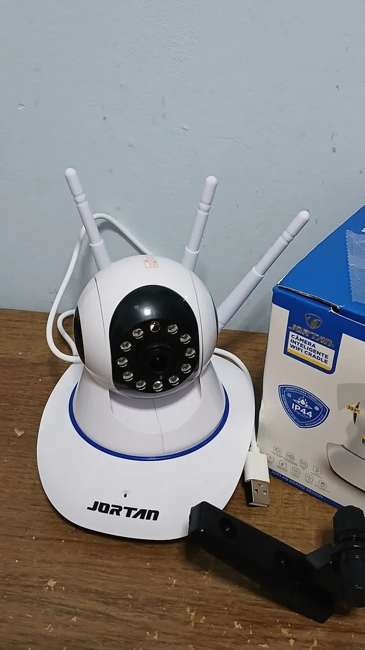 Camera Ip Wifi 3 Antenas Babá Eletrônica Yoosee 360° Branco - Foto 3