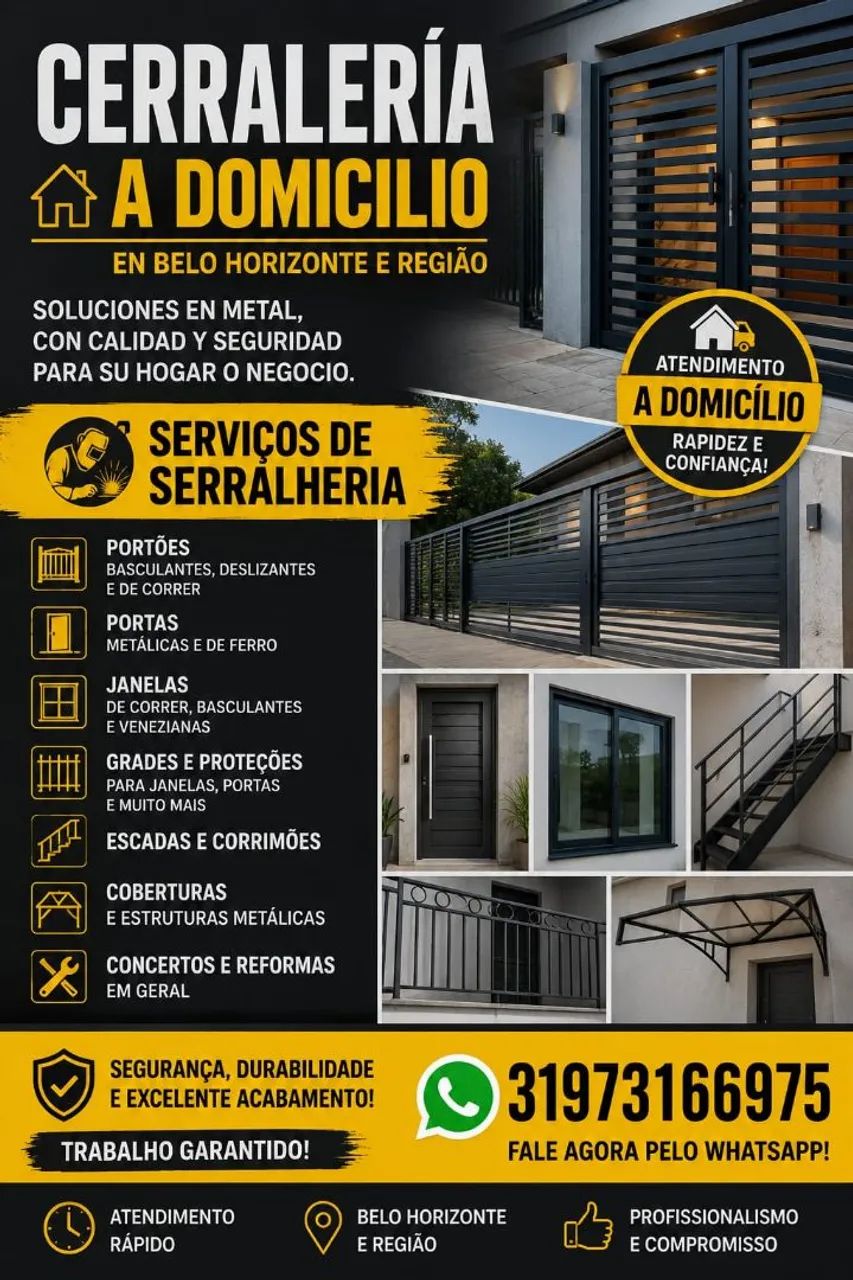 Faço serviços de cerrajería.  