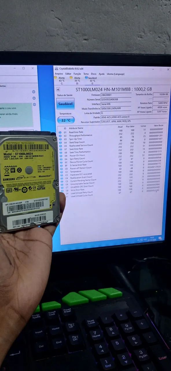 HD Notebook 1TB - Saudaveis - Foto 2