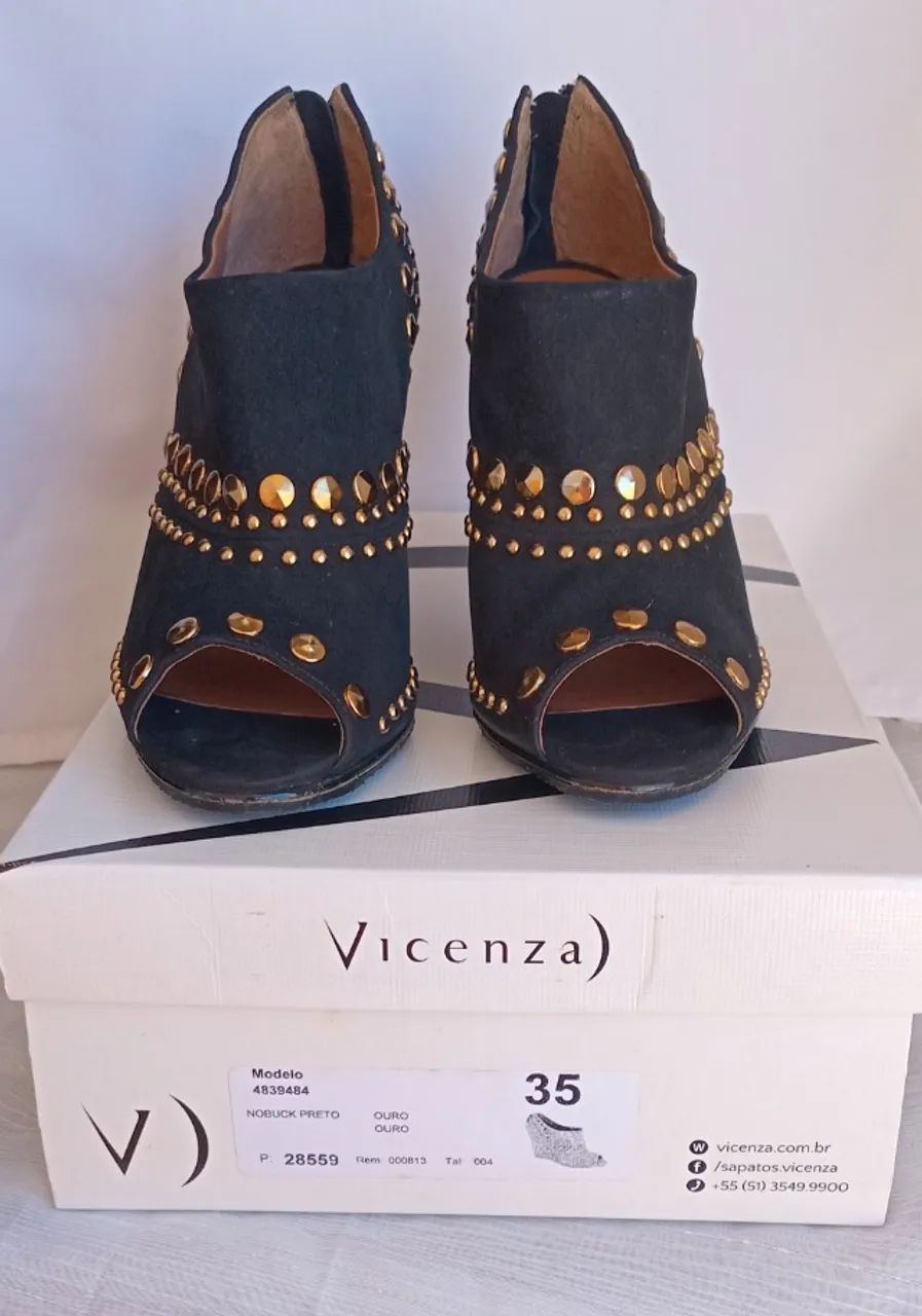 Ankleboot VICENZA Anabela rock n roll com tachinhas  - Foto 4