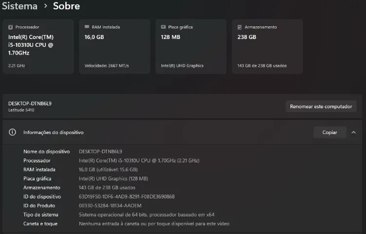 Notebook Dell Latitude 5410 | Core i5 10ª Ger. | 16GB RAM | SSD 256GB - Foto 5