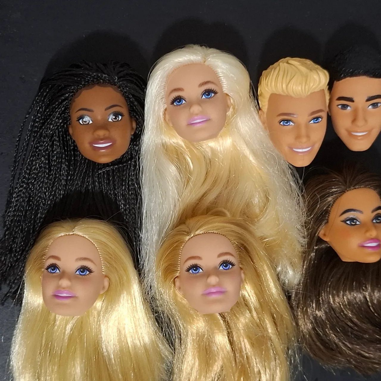 Lote de Cabeças Boneca Barbie e Ken - Foto 2