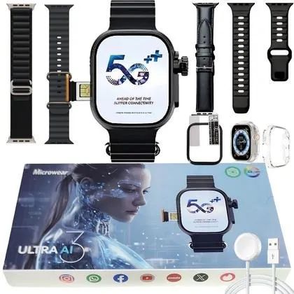Smartwatch Ultra 3 AI 5G  100% Original Com Chip Android Câmera UM CELULAR NO SEU PULSO!!!