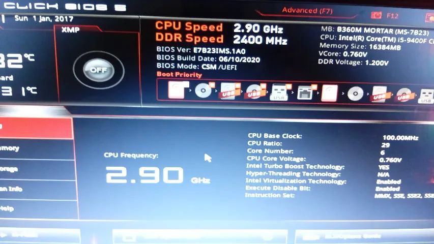 Kit Placa Mãe MSI B360M Mortar + Processador Intel Core i5 9400F - Foto 2