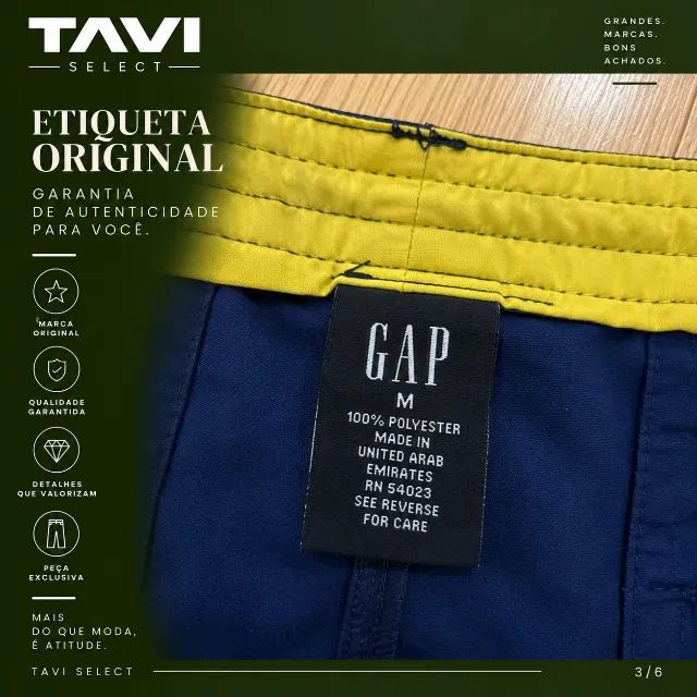 Calça GAP Cargo Azul-Marinho - M - Foto 3