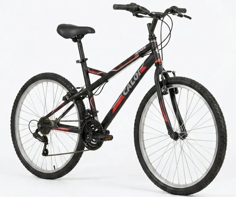 Bicicleta caloi aro 24 com marcha e retrovisor 
