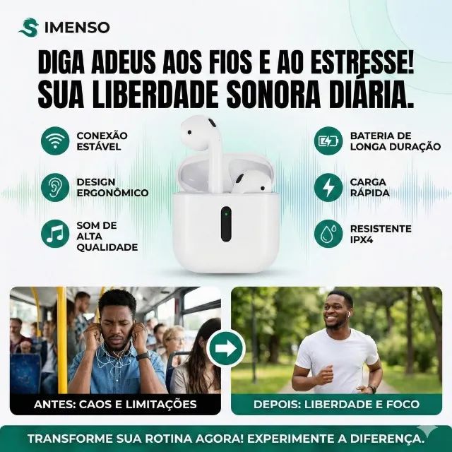 Fone de Ouvido Imenso Buds Wireless IMS-801 - Foto 4