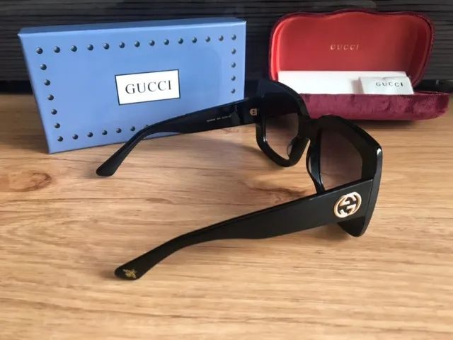 óculos de sol gucci GG 0083 - PRETO DEGRADE - Foto 4