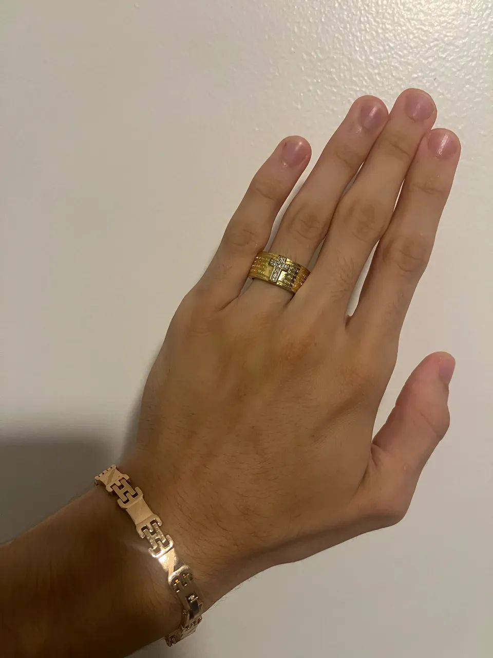 Anel e pulseira banhados a ouro - Foto 4