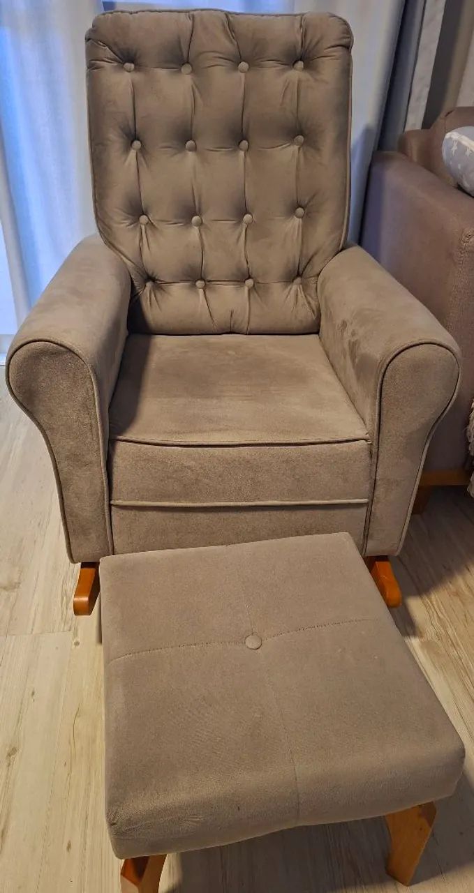Poltrona de balanço  veludo - Foto 2