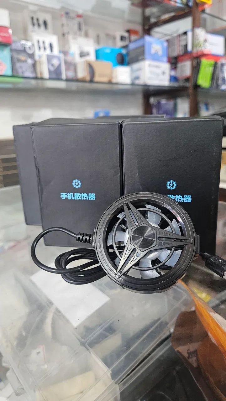 Cooler de ventilação com cabo para celular 