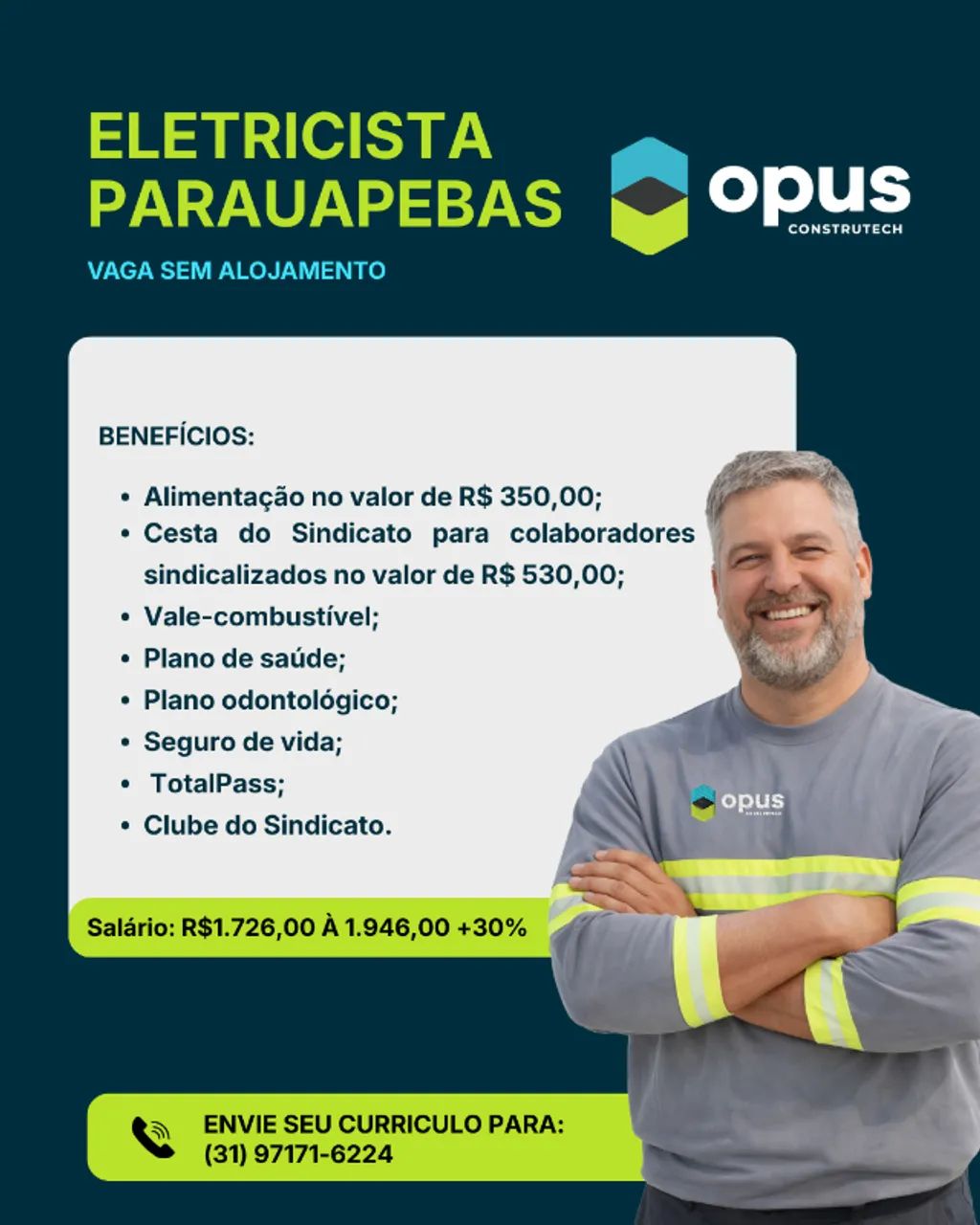 Eletricista com experiência Parauapebas