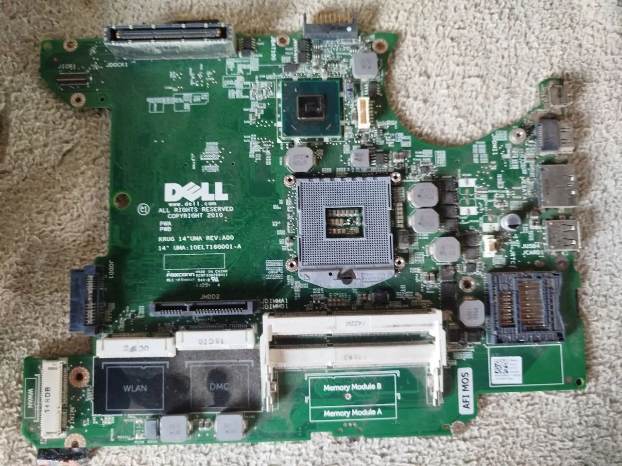 Placa mãe Dell latitude E5420 funcionando sem processador