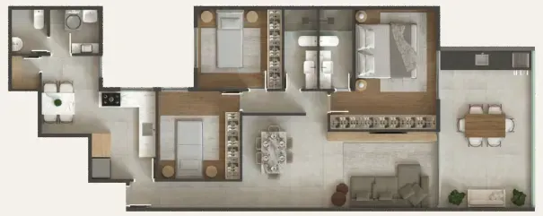 PLANTA 119m²