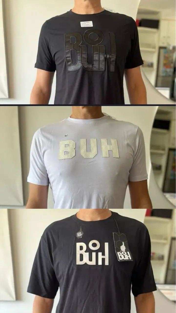 Camisetas masculinas da BUH ORIGINAL 