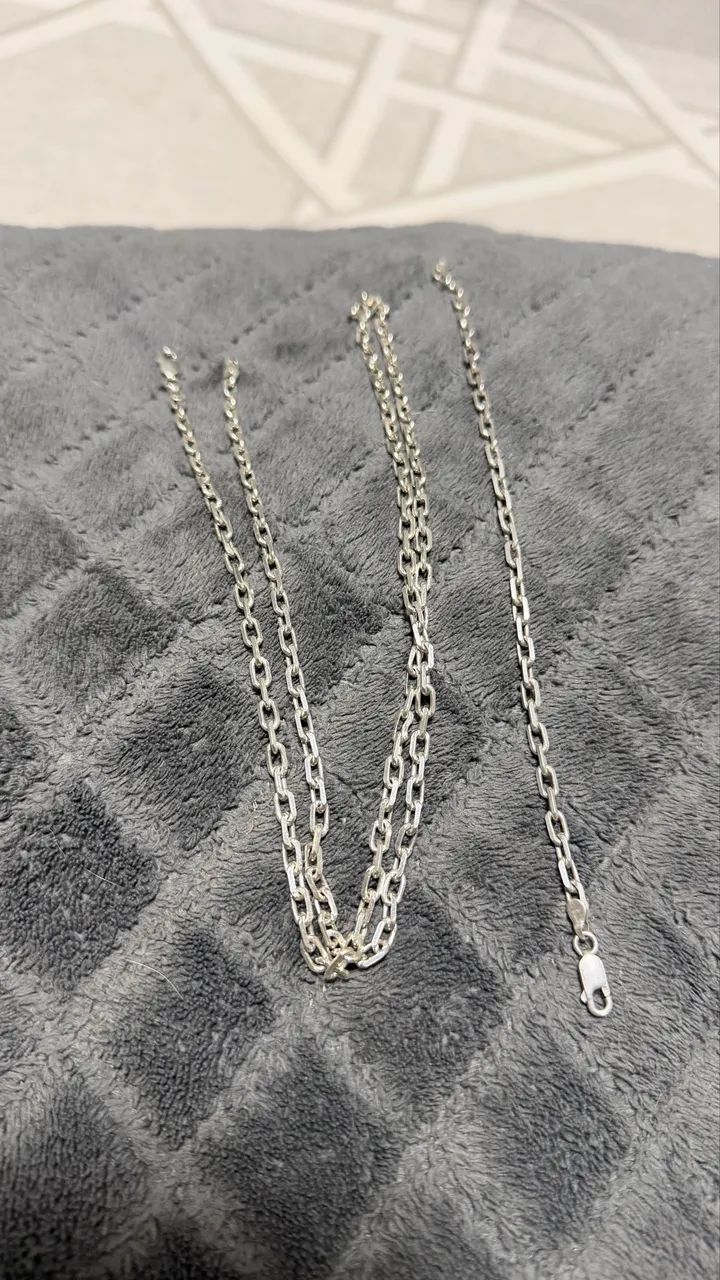 Corrente e pulseira em prata 925 pura - Foto 4