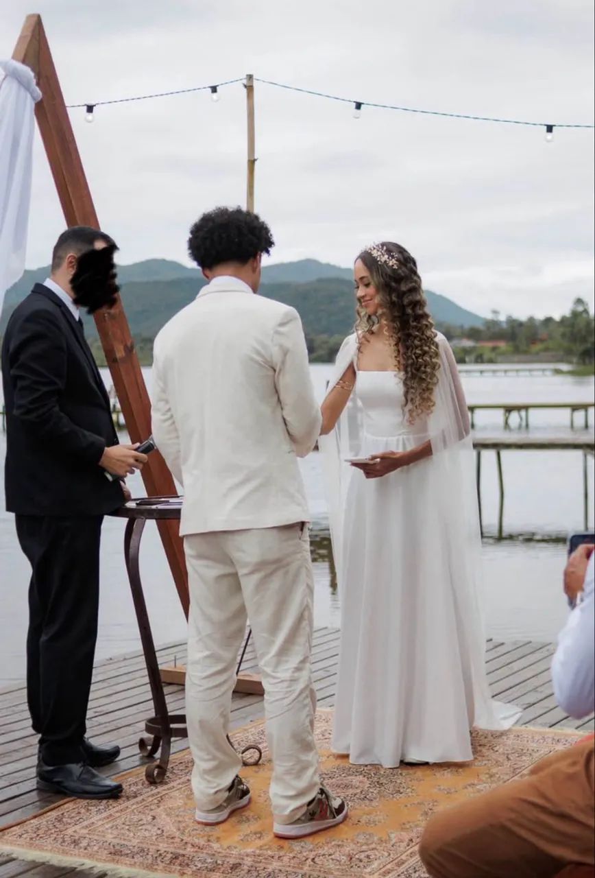 Vestido de Noiva c/ capa removível  - Foto 4