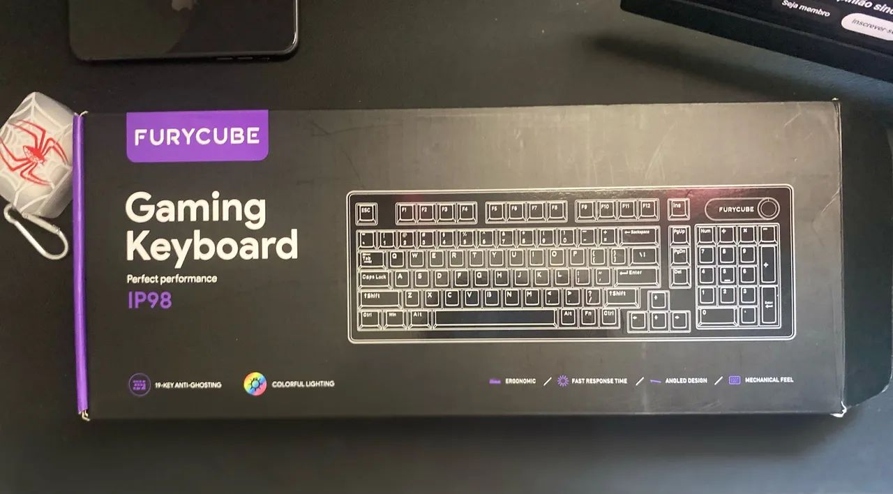 Teclado mecânico FuryCube + Mouse Gamer - Foto 4