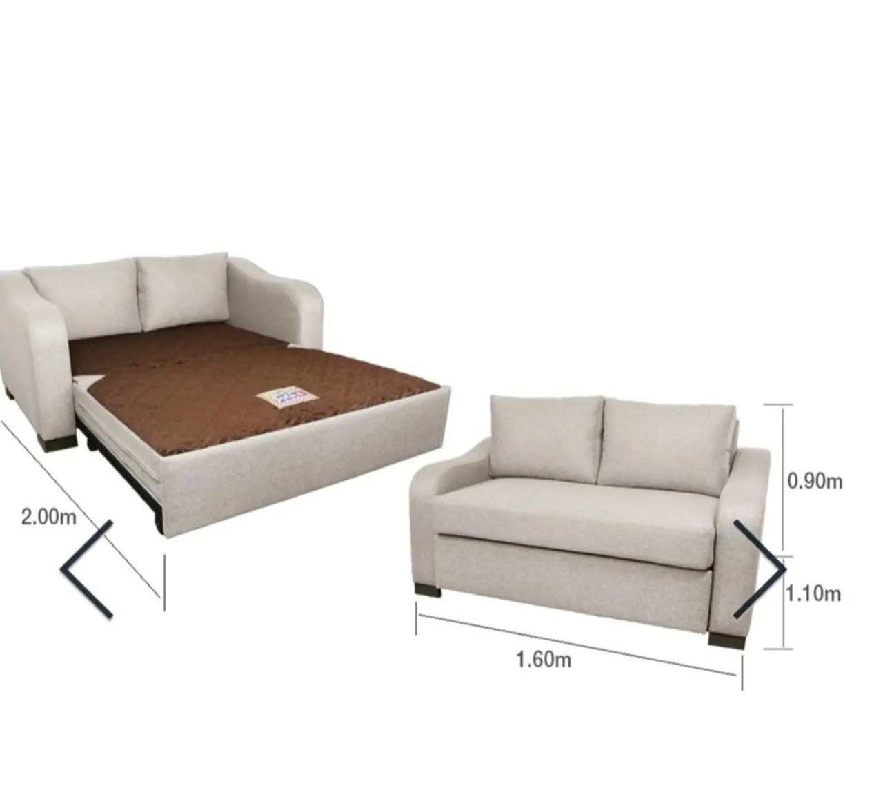 Sofá-Cama de Casal - Molas Individuais Ensacadas - Foto 5