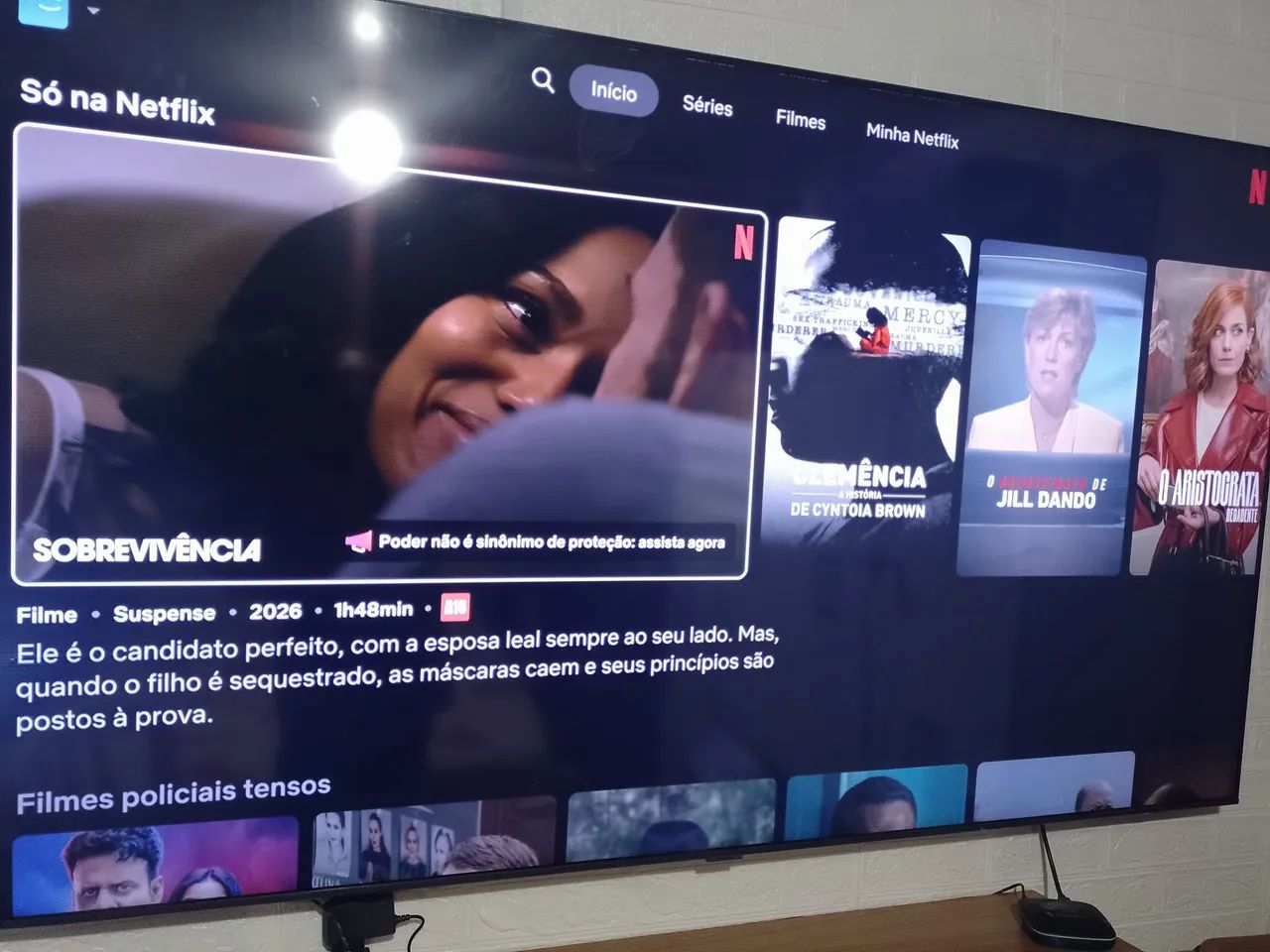 TV SAMSUNG SMART 4K 50 POLEGADAS tem microlistrinha imperceptível - Foto 4