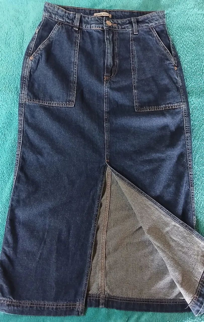 Vendo saia jeans longa (NOVA) - Foto 3