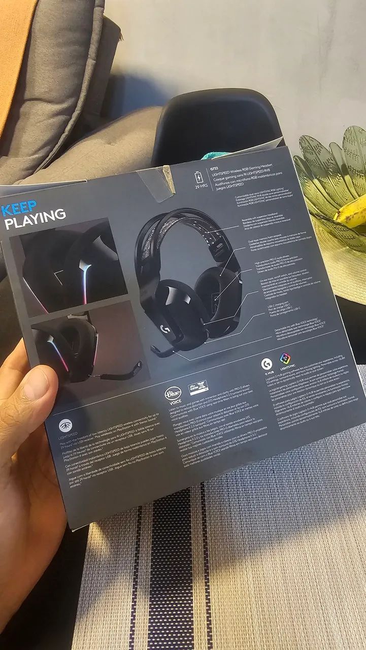 Headset G733 Logitech WIRELESS LIGHTSPEED - Foto 2