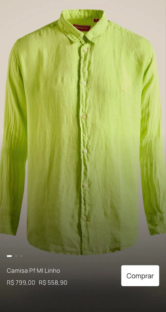 Camisa Reserva PF ML Linho - Foto 2