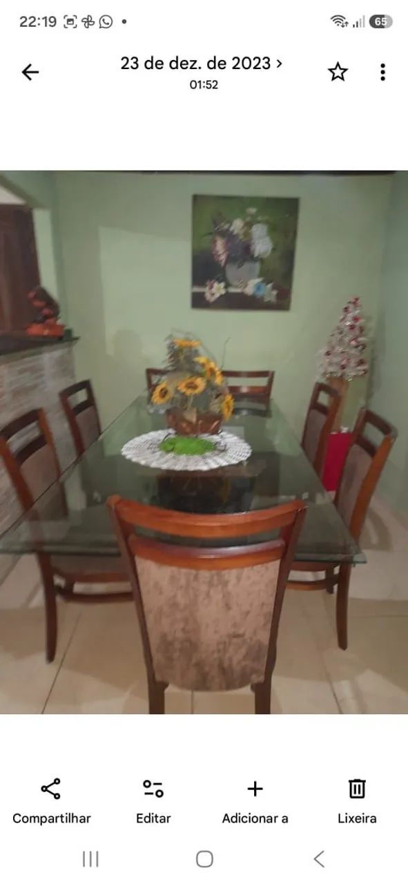 Jogo de jantar com sete cadeiras  - Foto 3