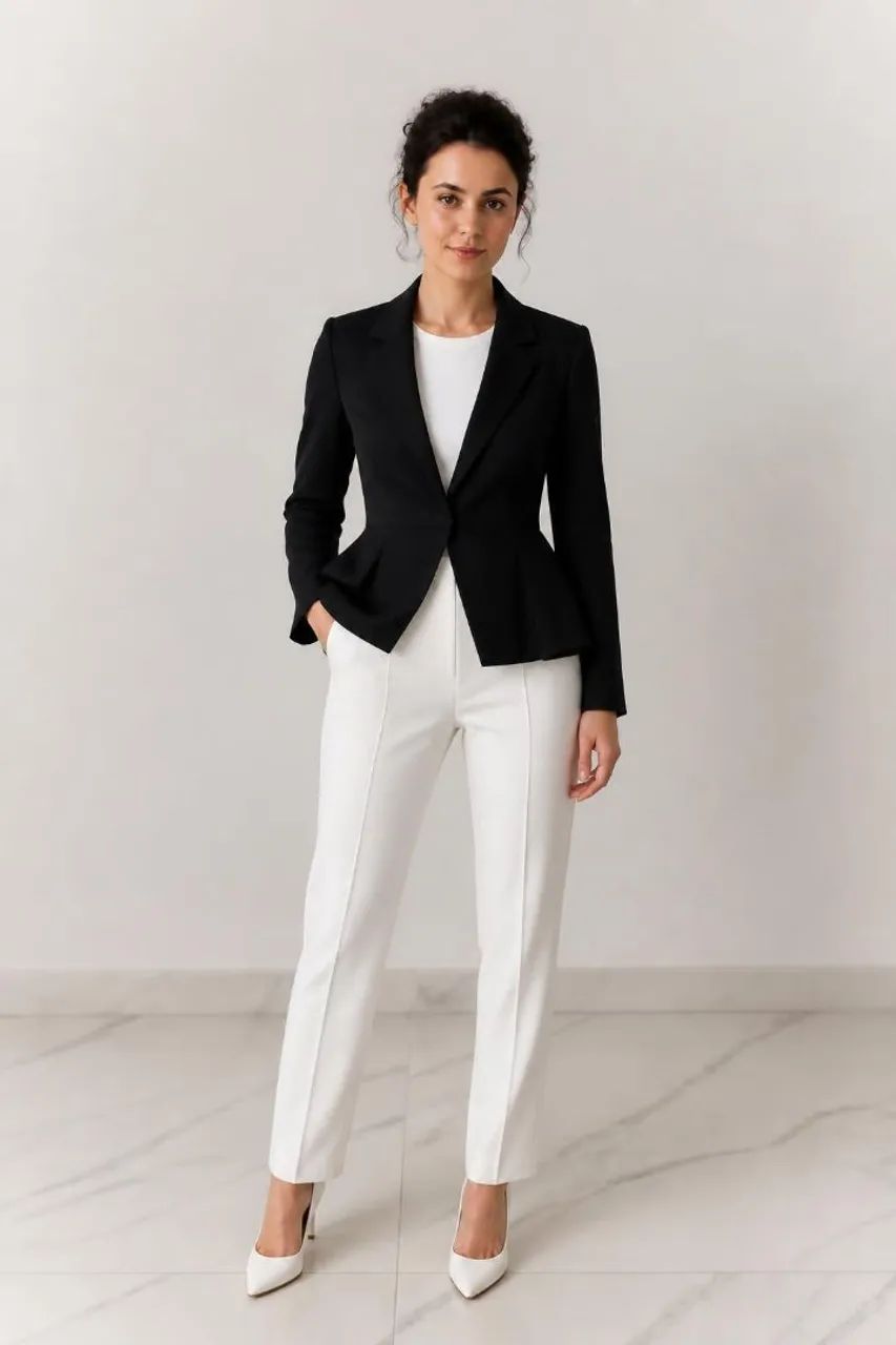 Blazer Peplum Preto