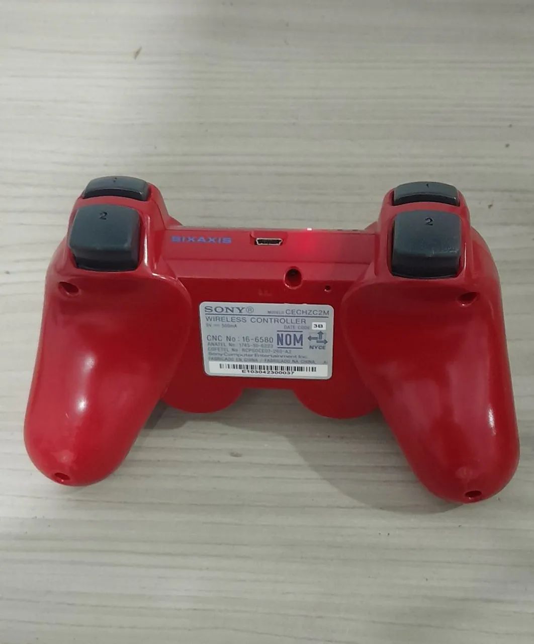 Controle Original Vermelho do PS3 - Foto 2