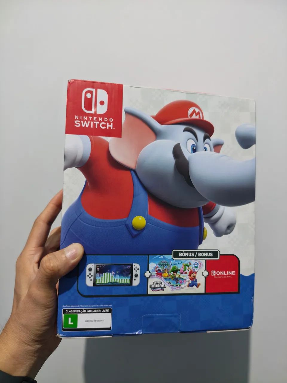 Nintendo Switch OLED + Super Mario Bros Wonder Lacrado - Foto 2
