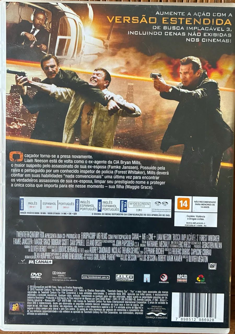 DVD - BUSCA IMPLACÁVEL 3 - Foto 3
