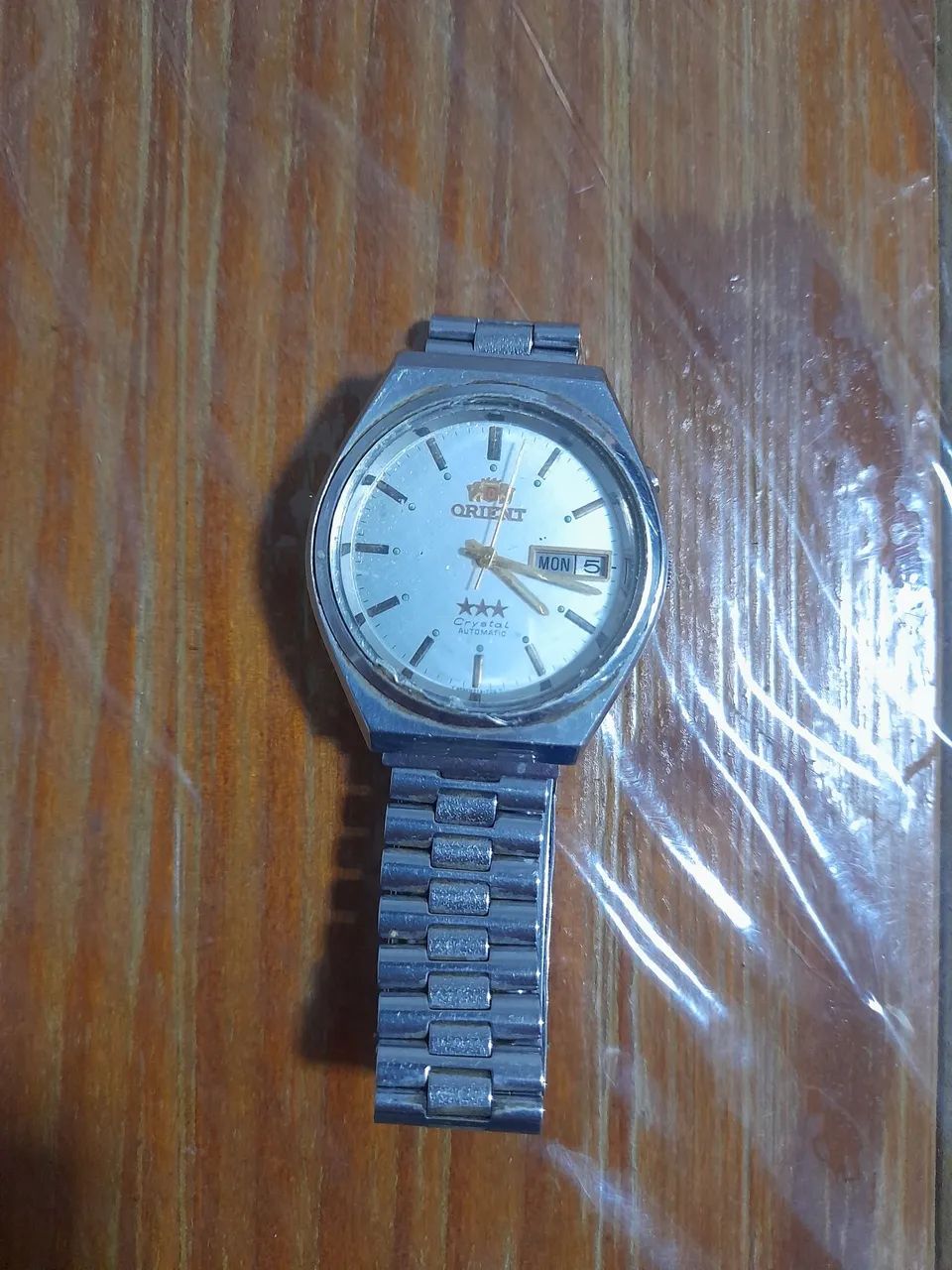 Relógio orient 3 estrelas cristal masculino - Foto 2