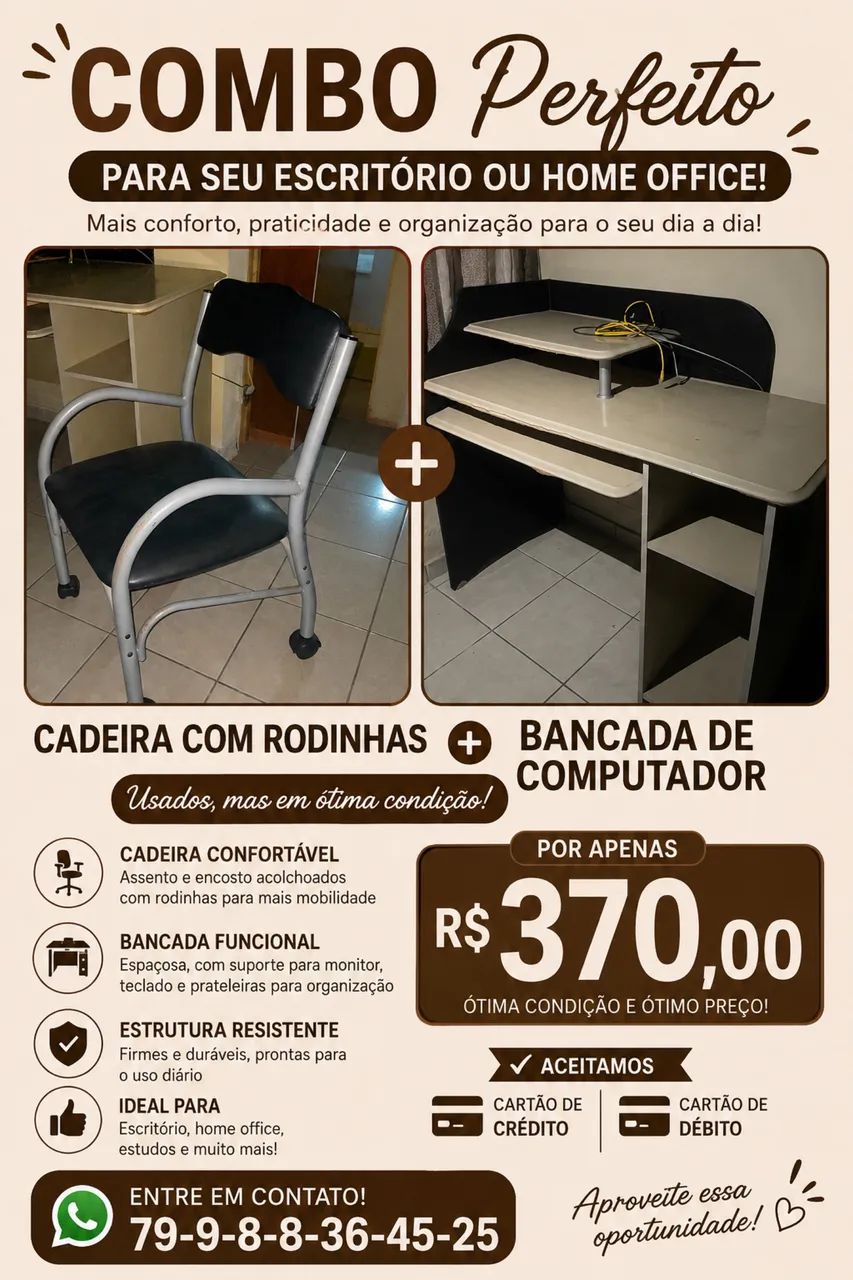 Bancada e cadeira 