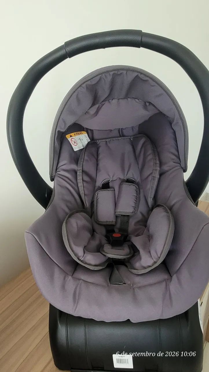 Carrinho de bebê Olympus com bebê conforto e base Galzerano - Foto 3