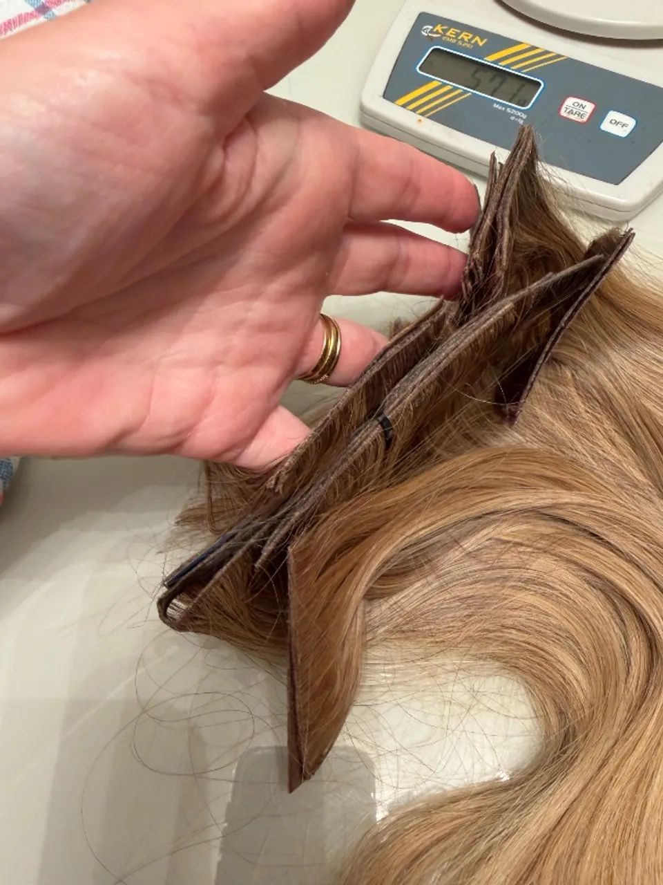 Cabelo Loiro do Sul na Fita 40cm 