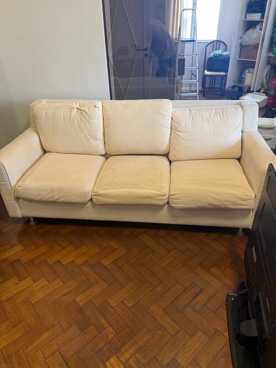 Sof á de três lugares com capa  - Foto 2