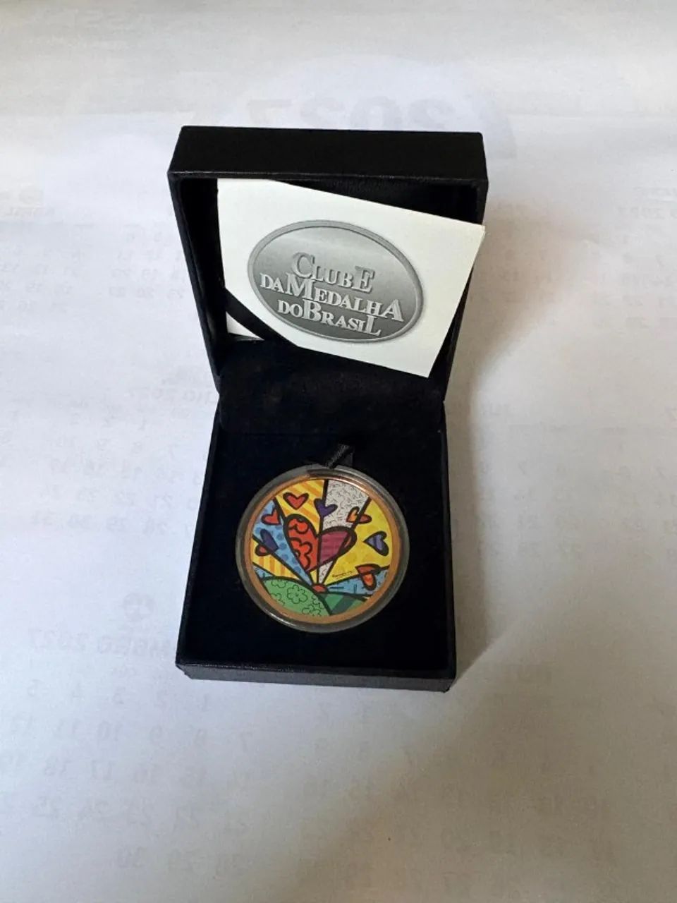 Medalha comemorativa Romero Brito bonze dourado 