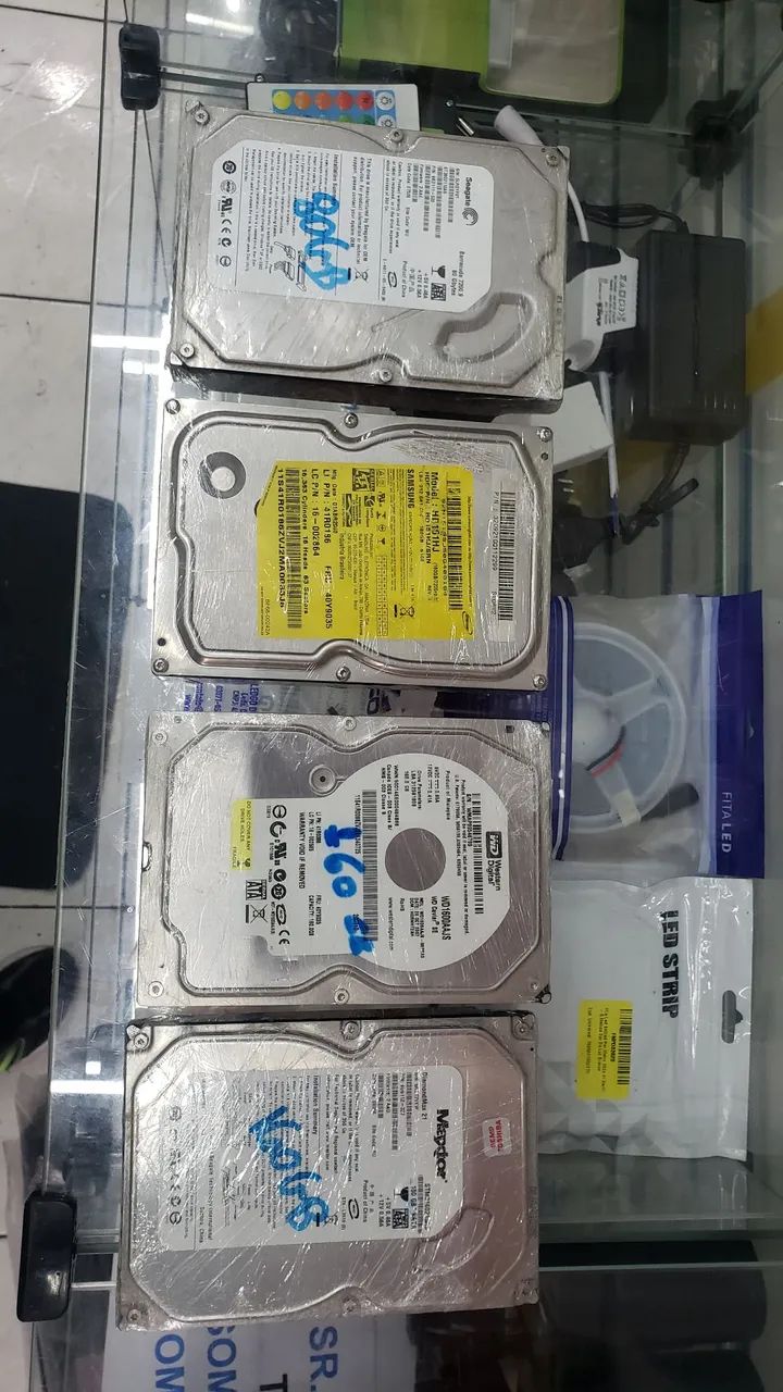 Kit com 39 HDs de 80 e 160 gb 