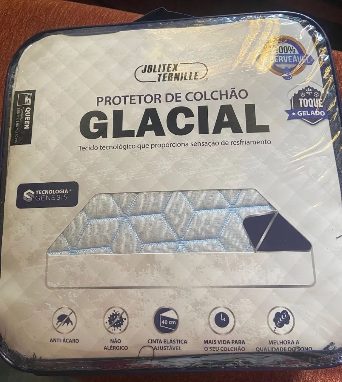 Vendo protetor de colchão novo pra cama Queen