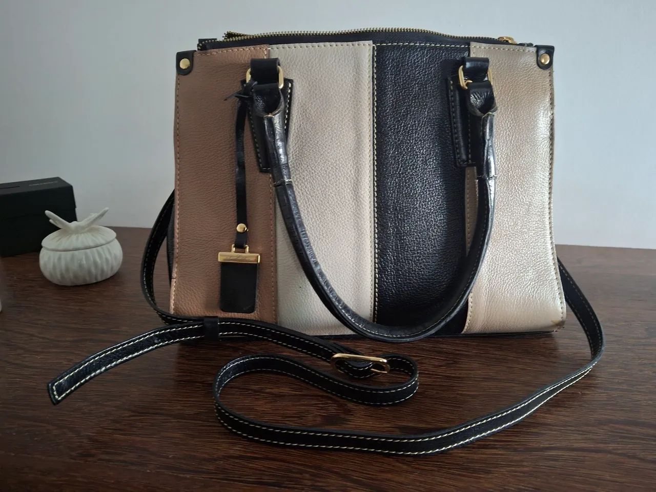 Bolsa em couro Art e Fatos