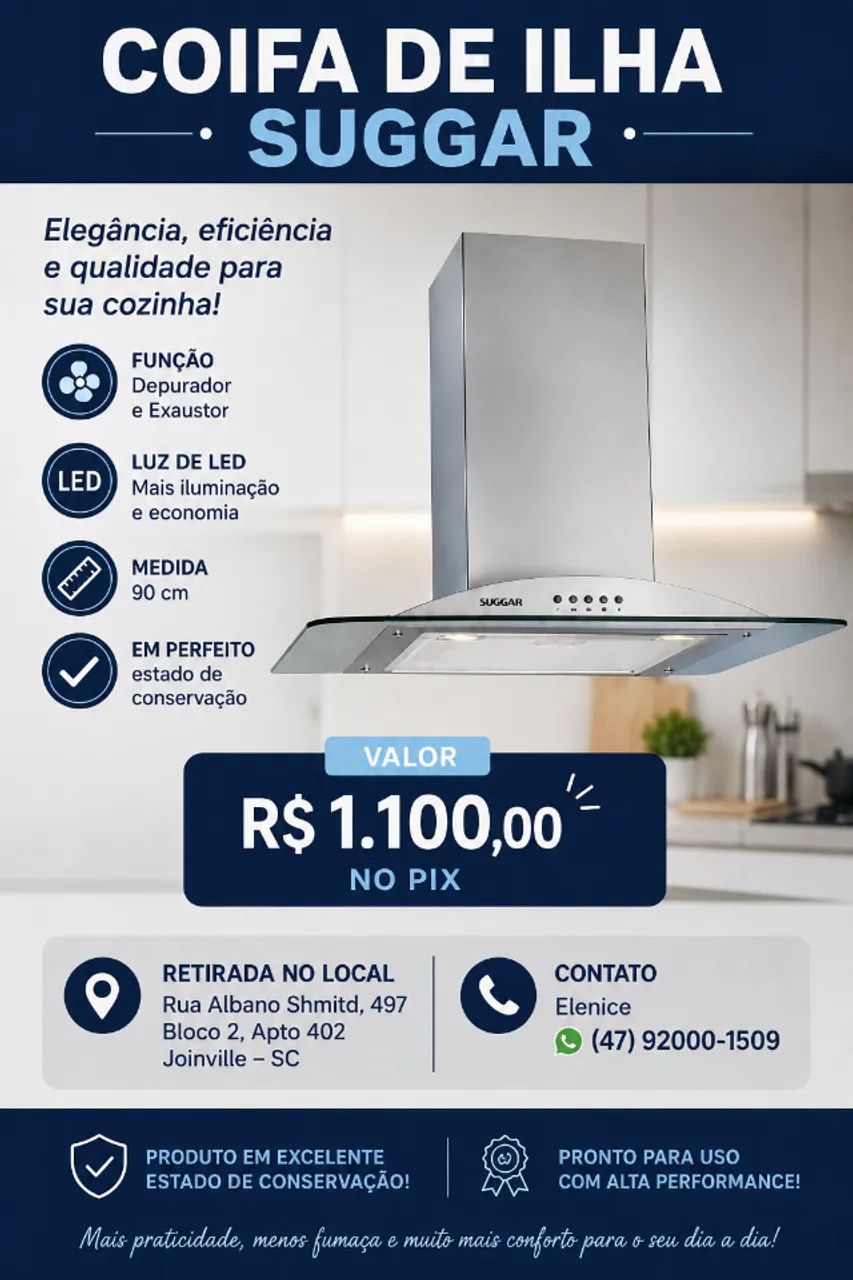 Coifa de ilha 