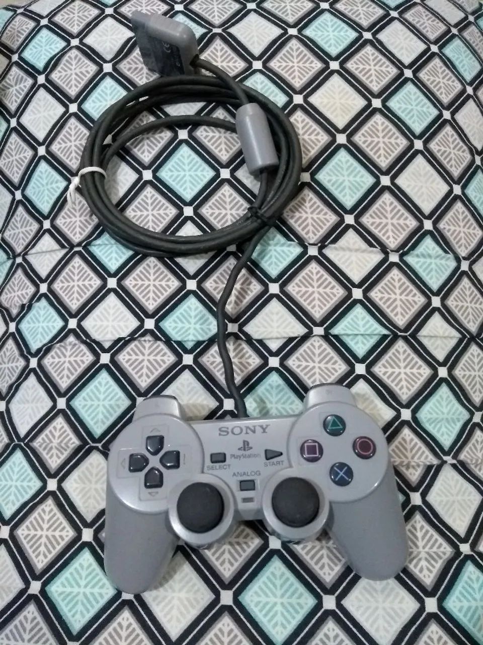 Controle original para Playstation 1 cabo longo e ótima qualidade. - Foto 2