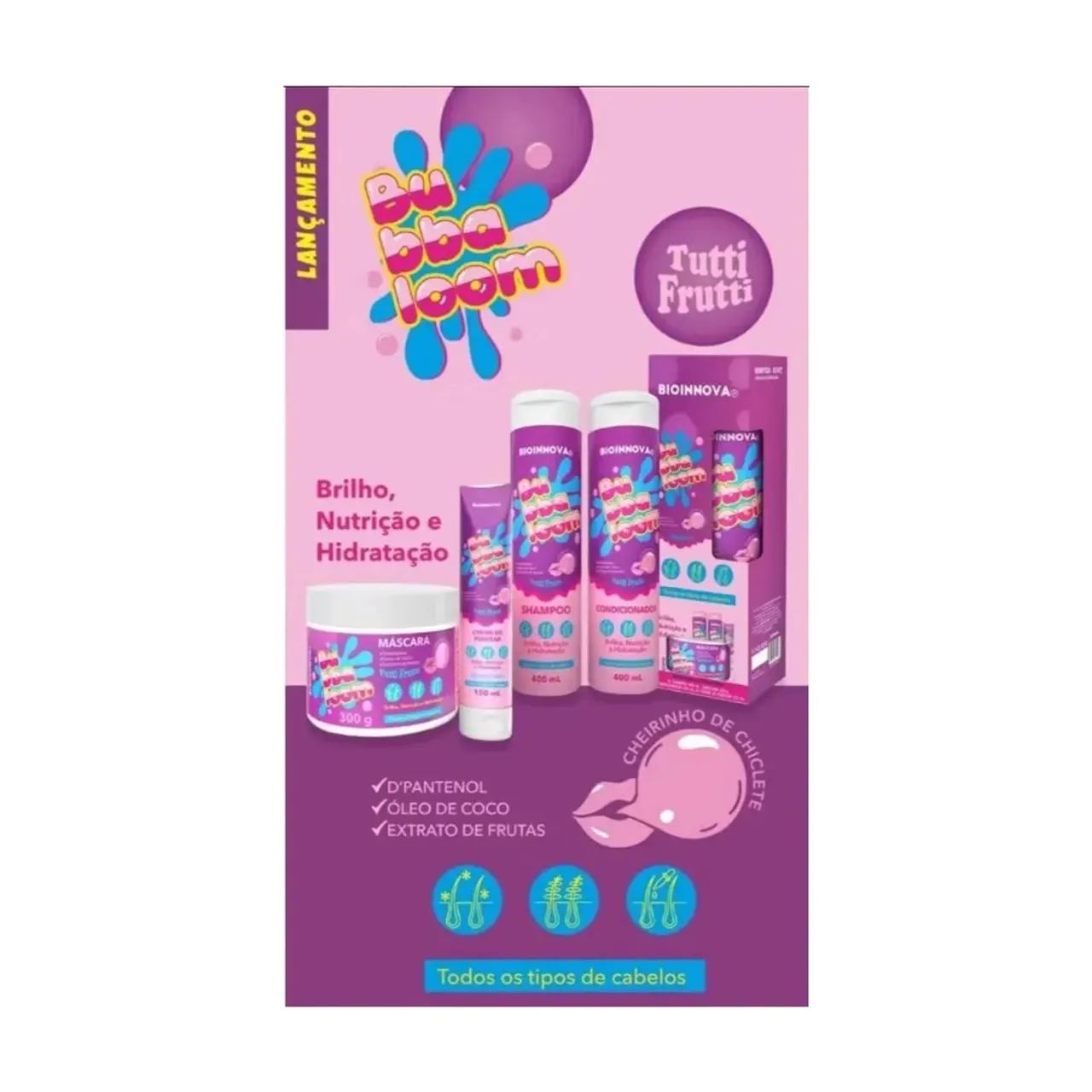 Kit Capilar Bubbaloom Tutti-frutti - Foto 2