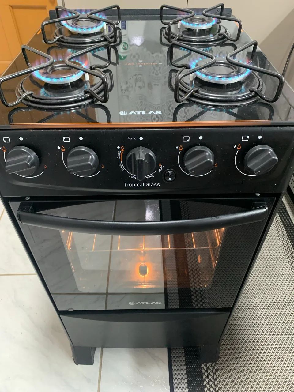 Fogão Mesa Vidro Automático Usado - Entrego  