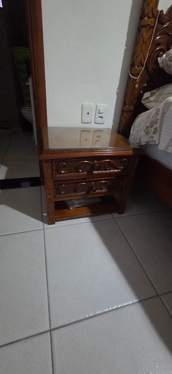 Cama e mesas de canto estilo Luis VI - Foto 3